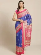 शारदा क्रिएशन खादी प्रिंटेड साड़ी 