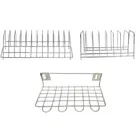 2 Pcs Stainless Steel Plate Stand & Utensil Holder 