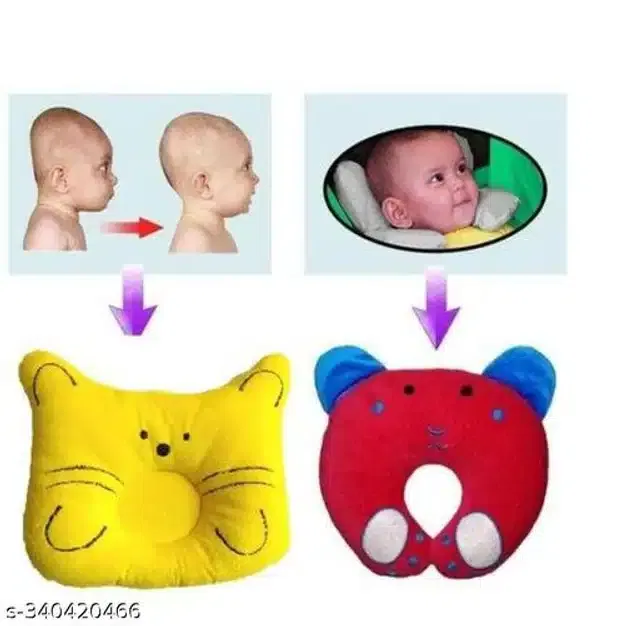 Pillow for Baby (Red & Yellow, Pack of 2)
