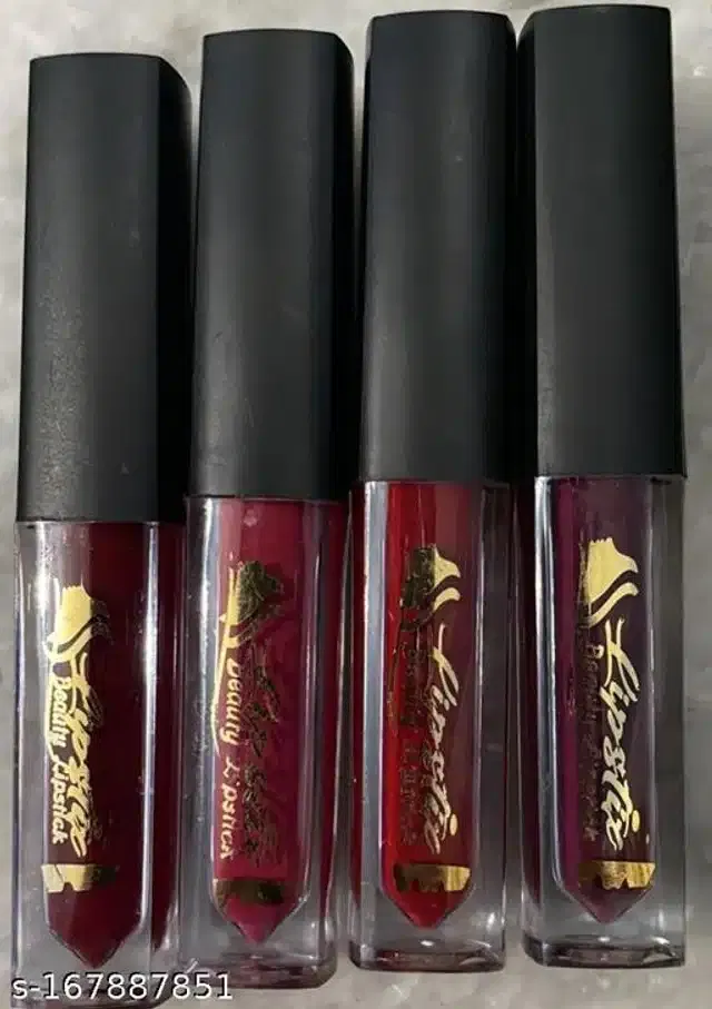 Waterproof Liquid Matte Lipsticks (Multicolor, Pack of 4)