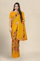 SVB जॉर्जेट साड़ी विद ब्लाउज फॉर विमेंस 