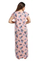 Hosiery Floral Print Nightdress for Women 