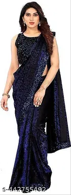 Lycra Sequence Saree for Women 