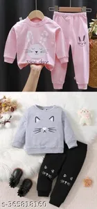 Cotton Blend Full Sleeves T-Shirt with Pant Clothing Set for Kids 