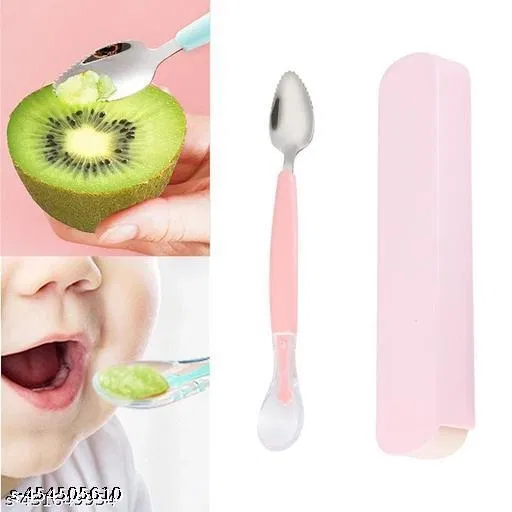 Double Side Spoon,Cutter Spoon ,Silicone And Steel Spoon,Training Spoon