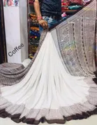 Georgette Applique Saree for Women 