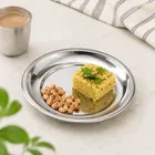 सिंपलहोम लाइटवेट स्टील क्वार्टर प्लेट, 8'', 2 का पैक