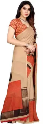 SVB प्रिंटेड साड़ी फॉर वीमेन 