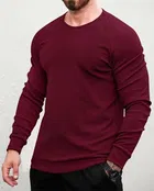 Round Neck Solid T-Shirt for Men 