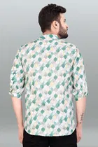 Cotton Blend Printed Kurta for Men 