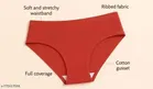 Nylon Briefs for Women, Multicolour, Pack of 6 