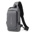 Motorcycle Bag Chest Bag for Men (Grey)
