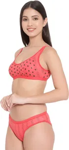 Cotton Blend Lingerie Set for Women 