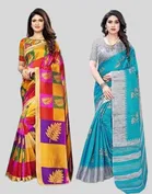 Art Silk Printed Sarees for Women 