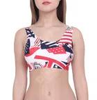 Cotton Blend Lightly Padded Wire Free Sports Bras for Women 