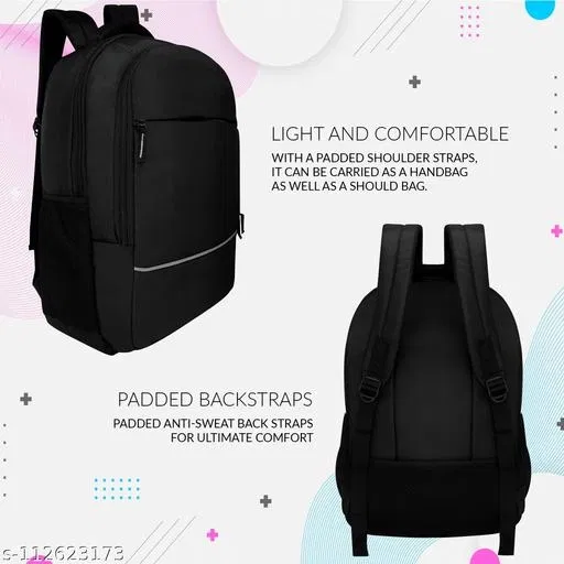 Rubber Backpack for Men & Women, Black