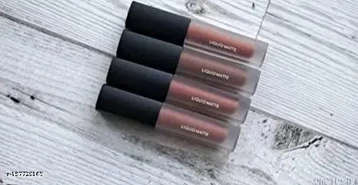 Liquid Lipstick for Women (Multicolor, Pack of 4)