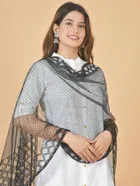 Net Solid Dupatta for Women 