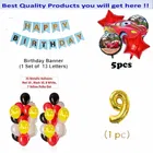 Mc Queen Car Theme 9th Birthday Balloon Decoration Kit For Kids, Multicolor, Pack Of 42