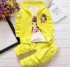 Hosiery Cotton Printed Clothing Set for Boys, Yellow & White  