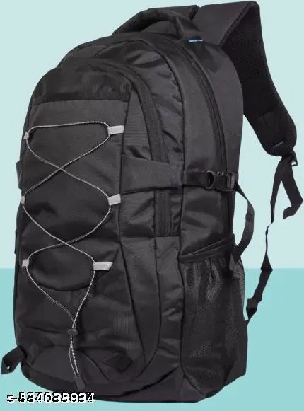 Polyester Backpack for Men & Women, Black