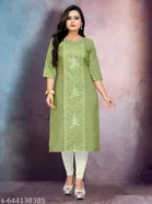 Floral Embroidered Cotton Blend Kurti for Women, Pack of 2 