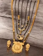 Combo of 4 Pcs Mangalsutras with Earrings Set for Women 