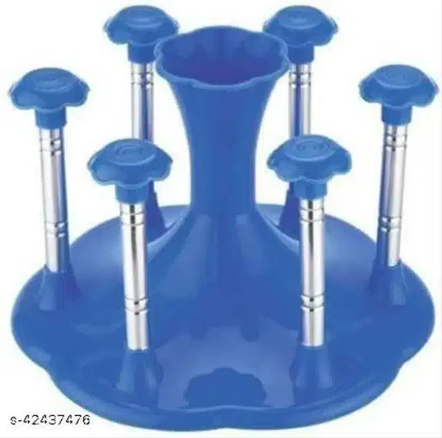 Glass and Spoon Holder for Kitchen (Blue)