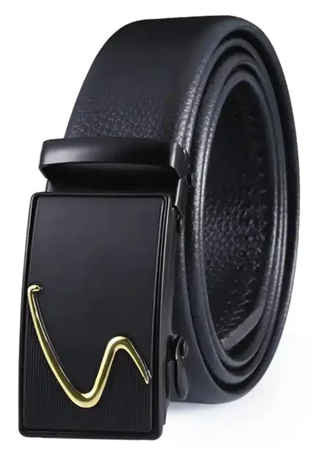 Synthetic Casual Belt for Men (Black)