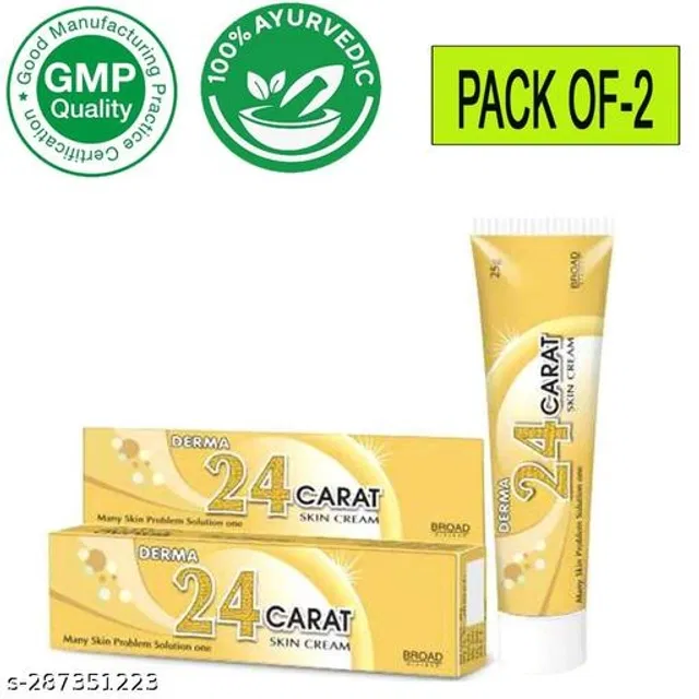 Broad Biotech Derma 24 Carat Cream For All Kinds Of Skin Problems Pack Of 2