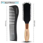 Majestique Flat Hair Brush with Hair Comb Detangling Brush for Men and Women 