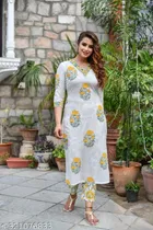 Rayon Printed Kurta with Pant & Dupatta for Women 