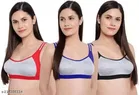 Solid Cotton Blend Everyday Bra for Women, Pack of 3 