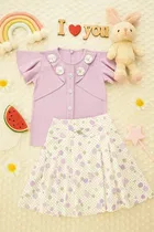 Polyester Printed Clothings Set for Girls 