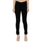 Denim Straight Fit Jeans For Women, BLACK 