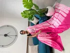 Chinon Prizma Printed Ready To Wear One Minute Saree for Women 