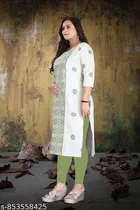 Printed Floral Cotton Kurti for Women 