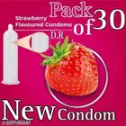 Xebok Strawberry Flavoured Full Dotted Condoms 