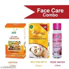 Combo of SBS Ayurvedic Ubatan (110 g) with Multani Mitti Powder (200 g) Face Packs & Rose Water (120 ml) (Set of 3)
