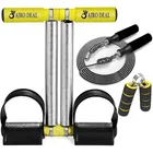 Adjustable Power Twister Arm Strengthener Set With Hand Grips & Jump Rope