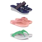 Combo of Heels with Slippers for Women 