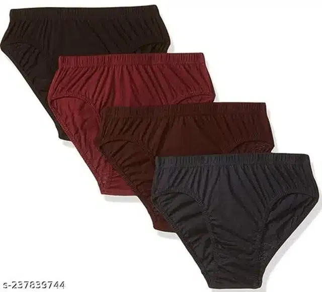 Cotton Briefs for Women (Multicolor, S) (Pack of 4)