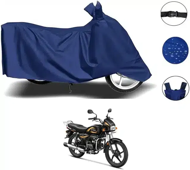 Waterproof & UV Protection Polyester Full Body Cover for Passion Bike (Blue)