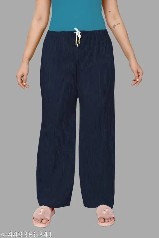 Palazzos for Women (Black, XL)