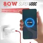 85 W SuperVOOC 6 A Wall Charger for Mobile with Detachable Cable, Red, Cable Included