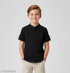 Solid Cotton Blend Short Sleeve Polo for Boys 