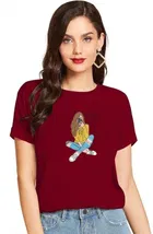 Half Sleeves Printed T-shirt for Women & Girls 