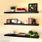 Wooden Triple Layer Wall Shelves For Home, Red