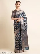 Organza Zari Woven Saree for Women 