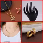 Combo of Alloy Mangalsutra, Pendant, Ring & 1 Pair Earrings for Women 